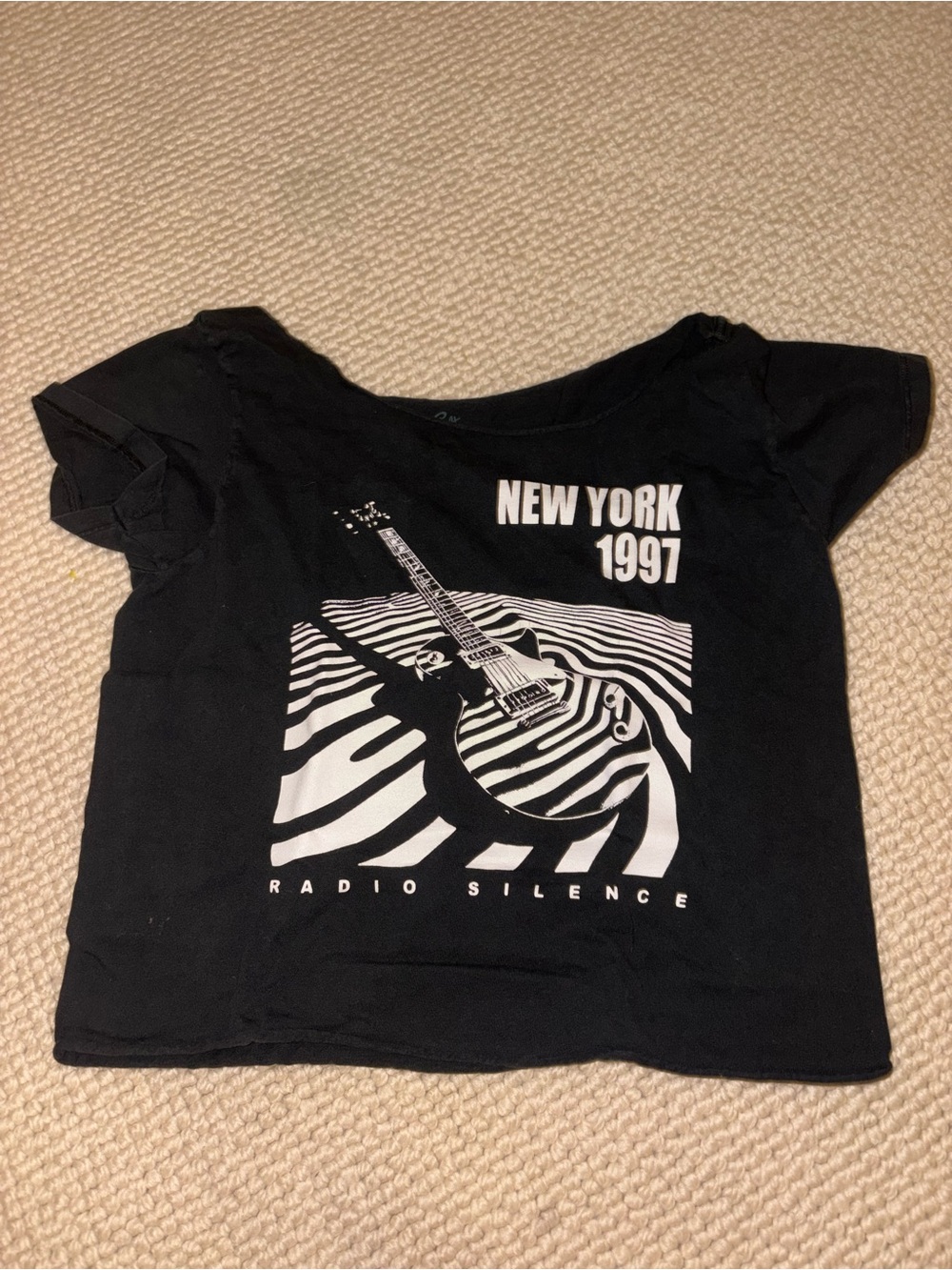 Brandy Melville Black 'New York 1997' Graphic Tee